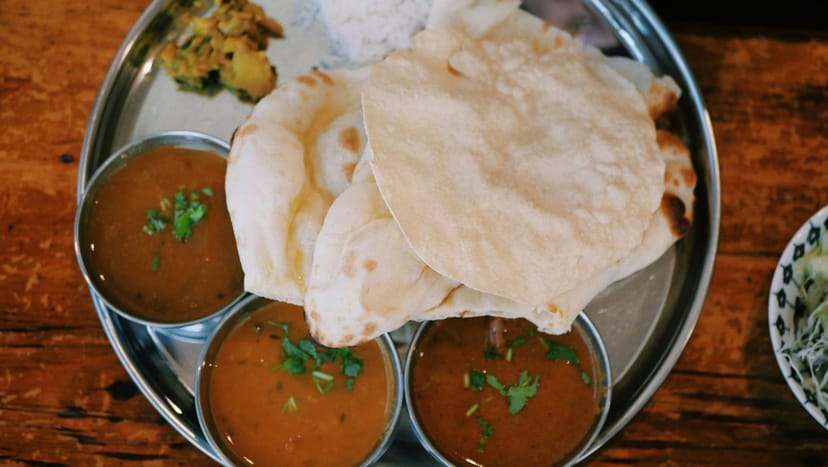 Dal, rice and roti - Image 1